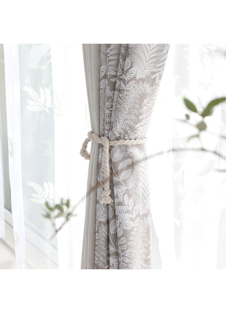 Rideau Beige Clair a Motifs