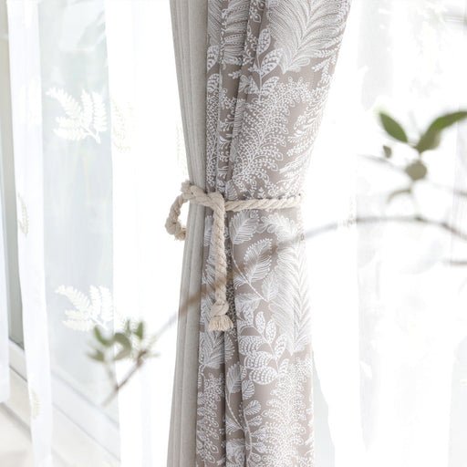 Rideau Beige Clair a Motifs