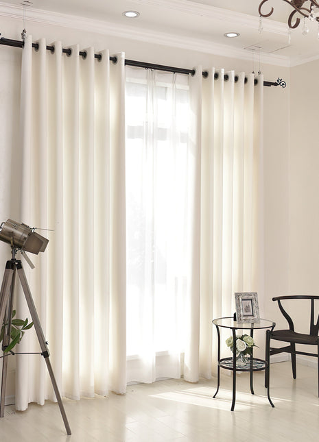 Rideau Beige Lin Salon Tendance