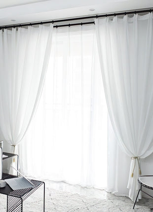 Rideau Blanc Voilage