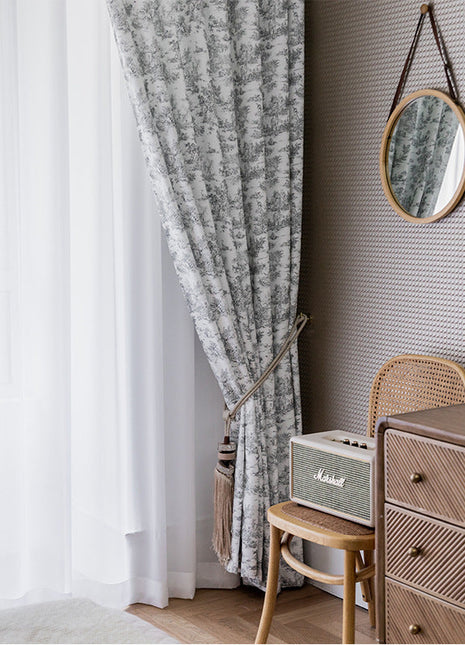 Rideau Blanc et Noir