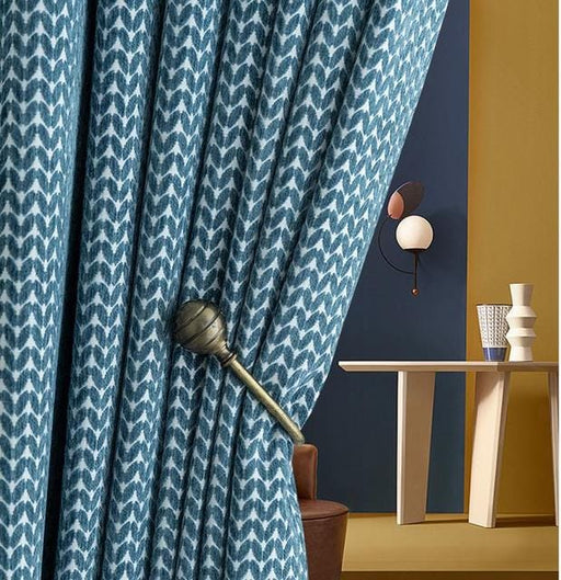 Rideau Bleu Motif
