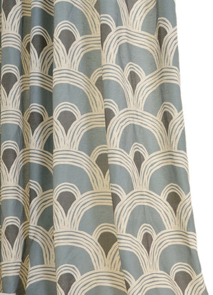 Rideau Bleu Motifs Arrondi