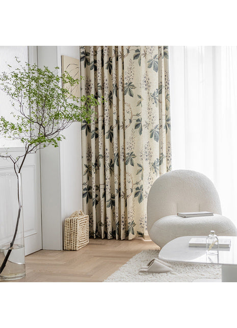 Rideau Elegant a Feuilles