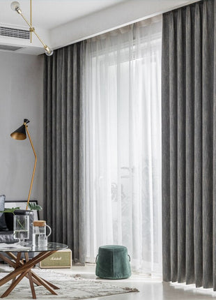 Rideau Gris et Bleu Canard