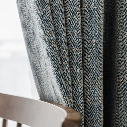 Rideau Gris et Bleu Canard