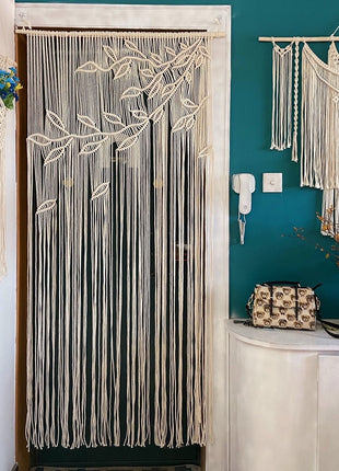 Rideau Macrame Blanc </br> (L95cm x 200cm)