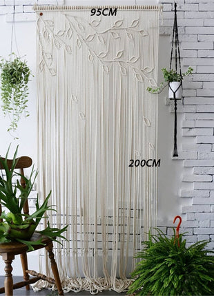 Rideau Macrame Blanc </br> (L95cm x 200cm)