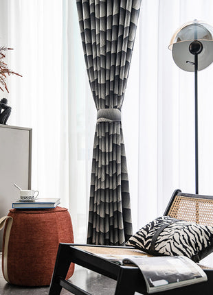 Rideau Noir Dégradé Blanc