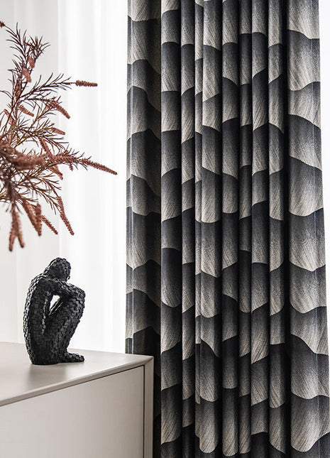 Rideau Noir Dégradé Blanc