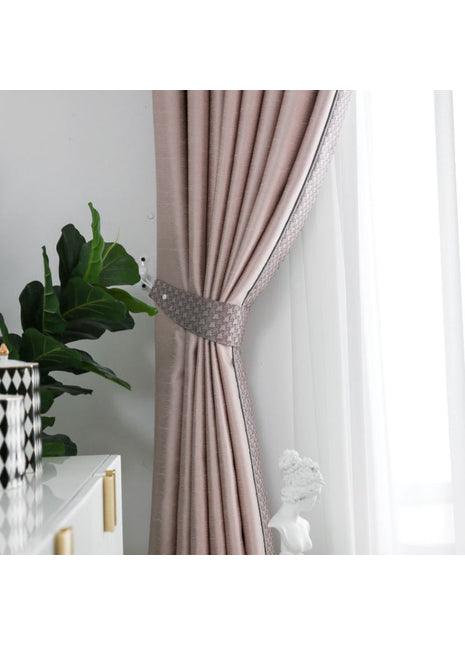 Rideau Rose Brillant Moderne