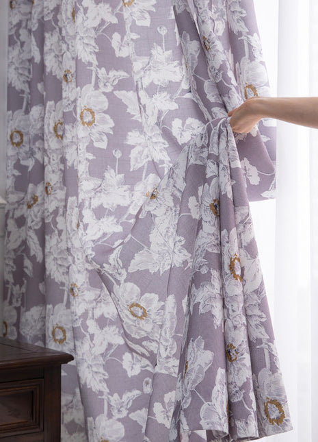 Rideau Rose Fleur Blanche