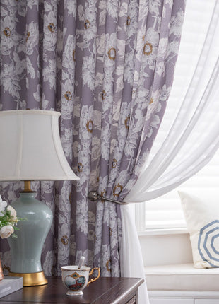 Rideau Rose Fleur Blanche