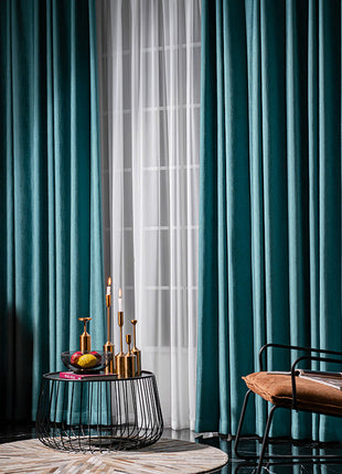 Rideau Scandinave Bleu Canard