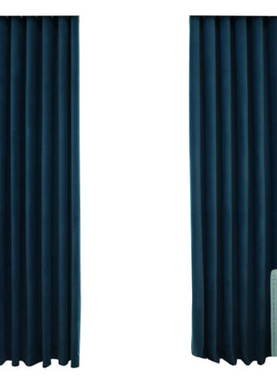 Rideau Velours Bleu Canard