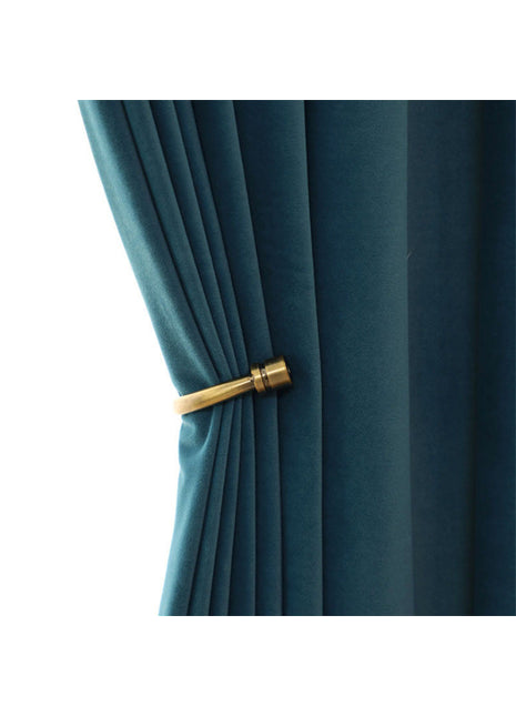 Rideau Velours Bleu Canard