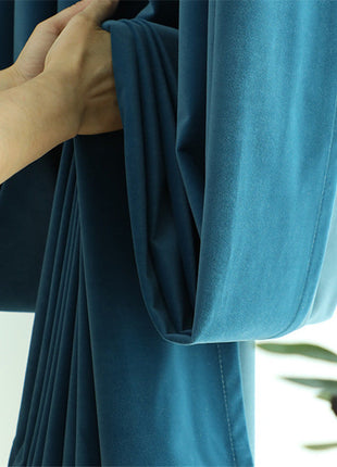 Rideau Velours Bleu Canard