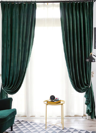 Rideau Velours Vert Emeraude