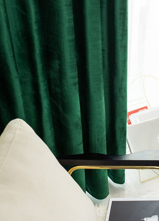 Rideau Velours Vert