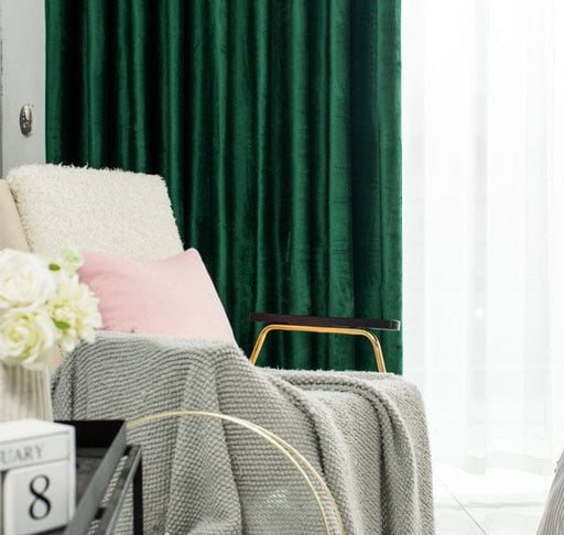 Rideau Velours Vert