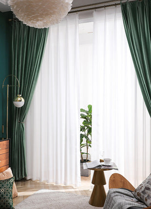 Rideau Vert Velours Tendance
