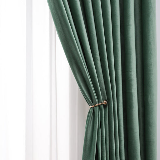 Rideau Vert Velours Tendance