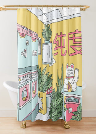 Rideau de Douche Japonais  (L180cm x H200cm)