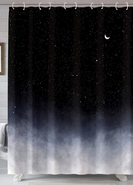 Rideau de Douche Noir et Blanc (L180cm x H200cm)