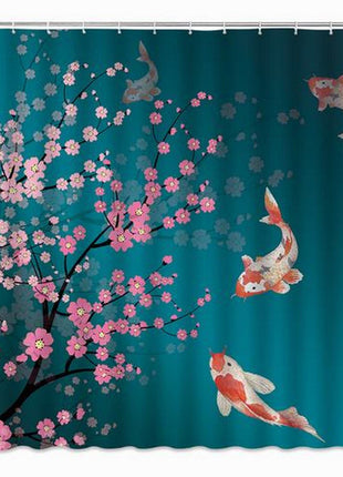 Rideau de Douche Sakura Japonais  (L180cm x H200cm)