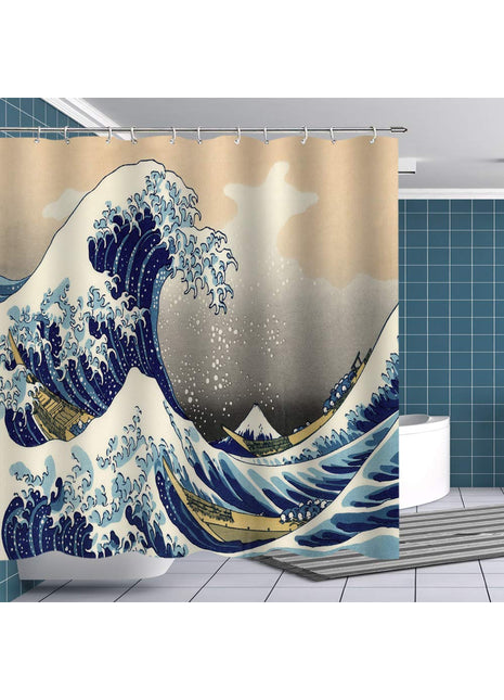 Rideau de Douche Vague de Kanagawa (L180cm x H200cm)