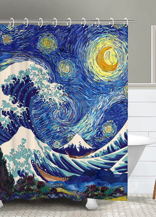 Rideau de Douche Vague de Kanagawa (L180cm x H200cm)