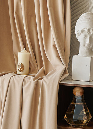 Rideau en Velours Beige