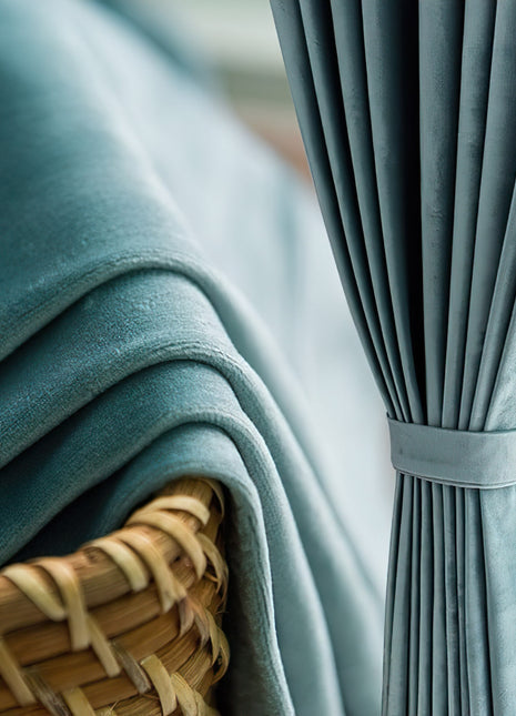 Rideaux Velours Bleu