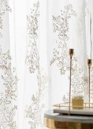 Voilage Blanc Brodé