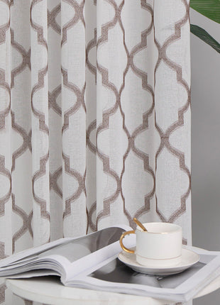 Voilage Blanc Motifs Moderne