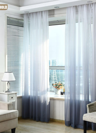 Voilage Blanc et Gris