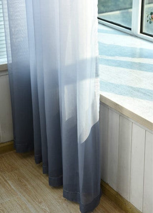 Voilage Blanc et Gris